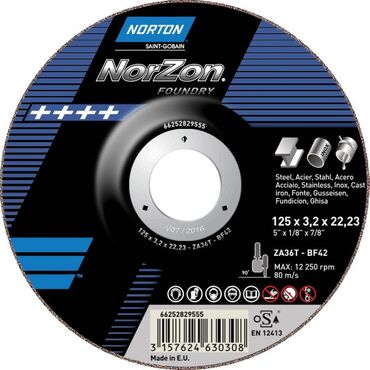Doorslijpschijf kom NORZON III FOUNDRY staal/INOX/gietijzer